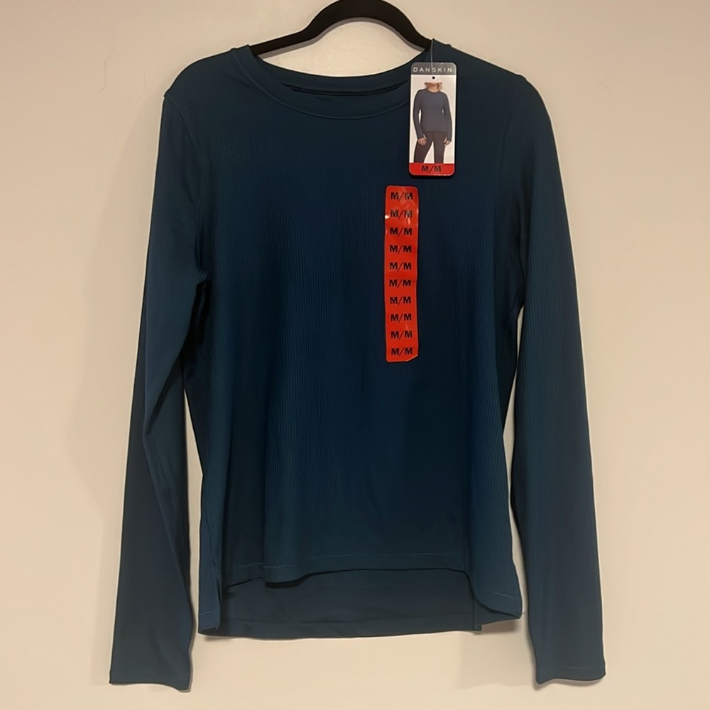 Danskin Women’s Ribbed Long Sleeve Top | size Medium